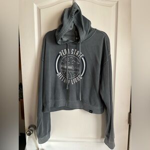 Uscape Apparel Women’s Light Dusty Blue Penn State Nittany Lions Cropped Hoodie